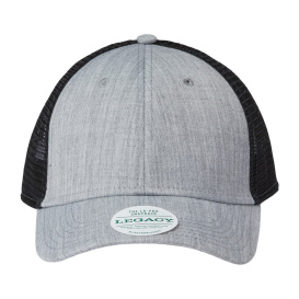Legacy LPS Lo-Pro Snapback Trucker Cap - Heather Grey/Black