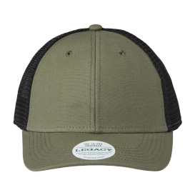 Legacy LPS Lo-Pro Snapback Trucker Cap - Olive/Black