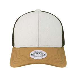 Legacy MPS Mid-Pro Snapback Trucker Cap - White/Caramel/Brown