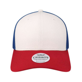 Legacy MPS Mid-Pro Snapback Trucker Cap - White/Red/Royal