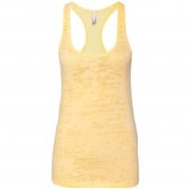 Next Level 6533 Women\'s Burnout Racerback Tank - Banana Cream