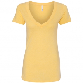 Next Level 6640 Women\'s CVC Deep V - Banana Cream