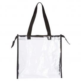 OAD OAD5006 Clear Zippered Tote with Full Gusset