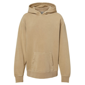Independent Trading Co. PRM1500Y Youth Midweight Pigment-Dyed Hooded Sweatshirt - Pigment Sandstone