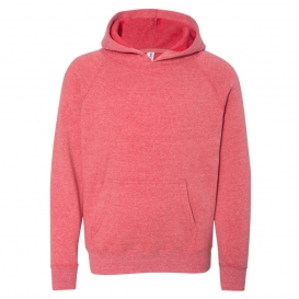 Independent Trading Co. PRM15YSB Youth Special Blend Raglan Hooded Sweatshirt - Pomegranate