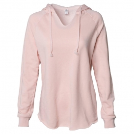 Independent Trading Co. PRM2500 Women\'s Lightweight California Wave Wash Hooded Sweatshirt - Blush