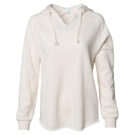 Independent Trading Co. PRM2500 Women\'s Lightweight California Wave Wash Hooded Sweatshirt - Bone
