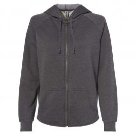 Independent Trading Co. PRM2500Z Women\'s California Wave Wash Full-Zip Hooded Sweatshirt - Shadow