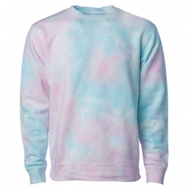 Independent Trading Co. PRM3500TD Unisex Midweight Tie-Dyed Sweatshirt - Tie Dye Cotton Candy