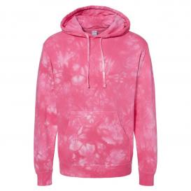 Independent Trading Co. PRM4500TD Midweight Tie-Dye Hooded Sweatshirt - Tie Dye Pink