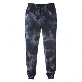 Independent Trading Co. PRM50PTTD Tie-Dyed Fleece Pants - Tie Dye Black