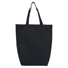 Q-Tees Q1251 Non-Woven Gusset Bottom Tote - Black