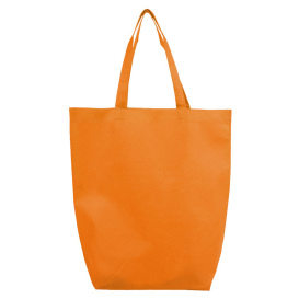 Q-Tees Q1251 Non-Woven Gusset Bottom Tote - Orange