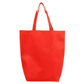 Q-Tees Q1251 Non-Woven Gusset Bottom Tote - Red