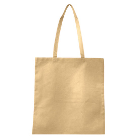 Q-Tees Q126300 Non-Woven Tote Bag - Natural