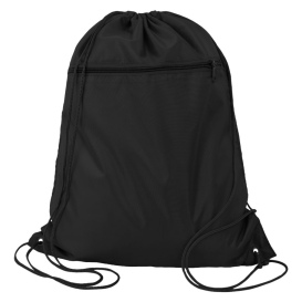 Q-Tees Q135200 Polyester Cinch Pack - Black