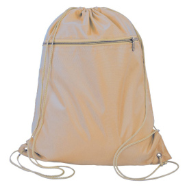 Q-Tees Q135200 Polyester Cinch Pack - Natural