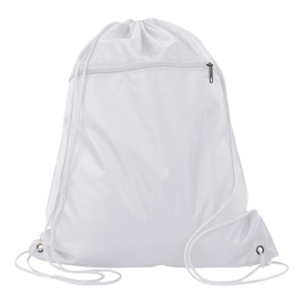 Q-Tees Q135200 Polyester Cinch Pack - White