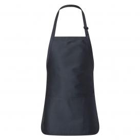 Q-Tees Q4250 Full-Length Apron with Pouch Pocket - Navy