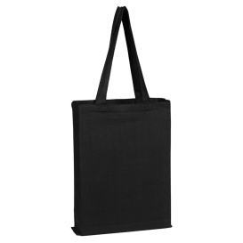 Q-Tees Q800GS Canvas Gusset Promotional Tote - Black