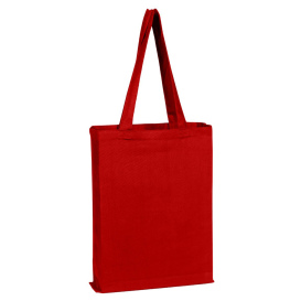 Q-Tees Q800GS Canvas Gusset Promotional Tote - Red