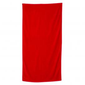 Q-Tees QV3060 Velour Beach Towel - Red