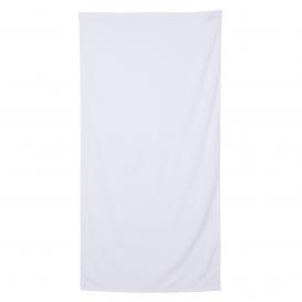 Q-Tees QV3060 Velour Beach Towel - White