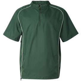 Rawlings 9702 Short Sleeve Quarter-Zip Pullover - Forest