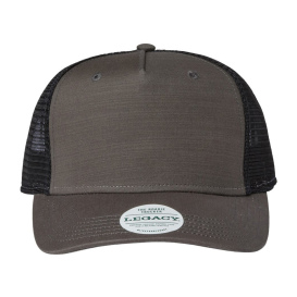 Legacy ROADIE Five-Panel Trucker Cap - Charcoal Slub/Black