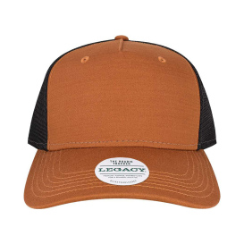 Legacy ROADIE Five-Panel Trucker Cap - Copper Slub/Black