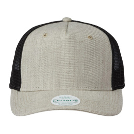 Legacy ROADIE Five-Panel Trucker Cap - Heather Tan/Black