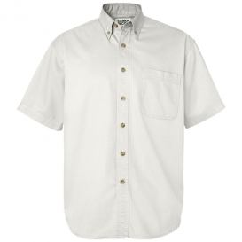 Sierra Pacific 0201 Short Sleeve Cotton Twill Shirt - White