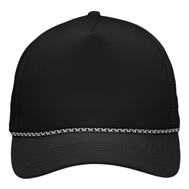 Sportsman SP1300 Five-Panel Rope Heritage Fit Cap - Black