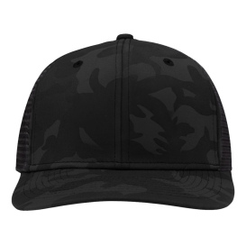 Sportsman SP1450 Traditional Lo-Pro Mesh Back Trucker Fit Cap - Black Camo/Black