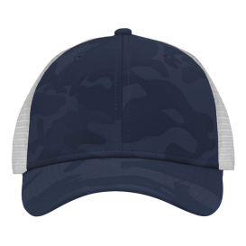 Sportsman SP1450 Traditional Lo-Pro Mesh Back Trucker Fit Cap - Navy Camo/White