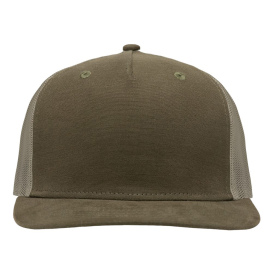 Sportsman SP1550 Modern Five Panel Trucker Fit Cap - Dark Olive Green/Khaki