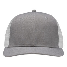 Sportsman SP1650 Modern Six-Panel Trucker Fit Cap - Heather Grey/White