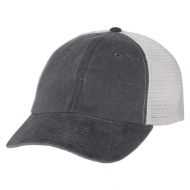 Sportsman SP510 Pigment-Dyed Trucker Cap - Black/Stone