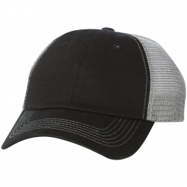 Sportsman 3100 Contrast Stitch Mesh-Back Cap - Black/Grey
