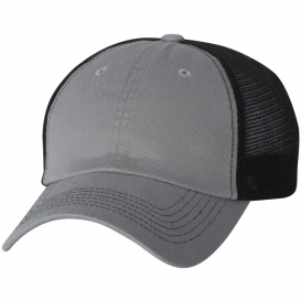 Sportsman 3100 Contrast Stitch Mesh-Back Cap - Grey/Black