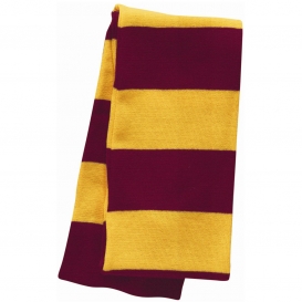 Rugby Striped Knit Scarf Navy Red Sportsman 