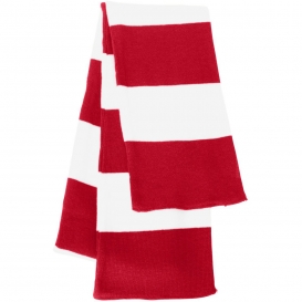 Sportsman SP02 Rugby Striped Knit Scarf - Red/White