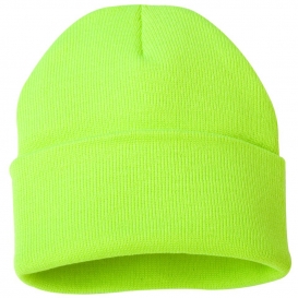 Sportsman SP12 12 Inch Solid Knit Beanie - Safety Yellow