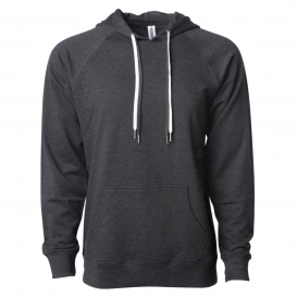 Independent Trading Co. SS1000 Unisex Lightweight Loopback Terry Hooded Pullover - Charcoal Heather