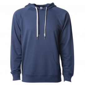 Independent Trading Co. SS1000 Unisex Lightweight Loopback Terry Hooded Pullover - Indigo