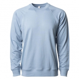 Independent Trading Co. SS1000C Unisex Lightweight Loopback Terry Crew - Misty Blue