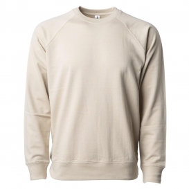 Independent Trading Co. SS1000C Unisex Lightweight Loopback Terry Crew - Sand