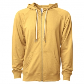 Independent Trading Co. SS1000Z Unisex Lightweight Loopback Terry Zip Hood - Harvest Gold