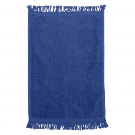 Q-Tees T100 Fringed Fingertip Towel - Royal