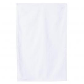 Q-Tees T200 Hemmed Hand Towel - White